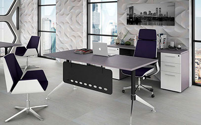 Muebles para oficina base metalica